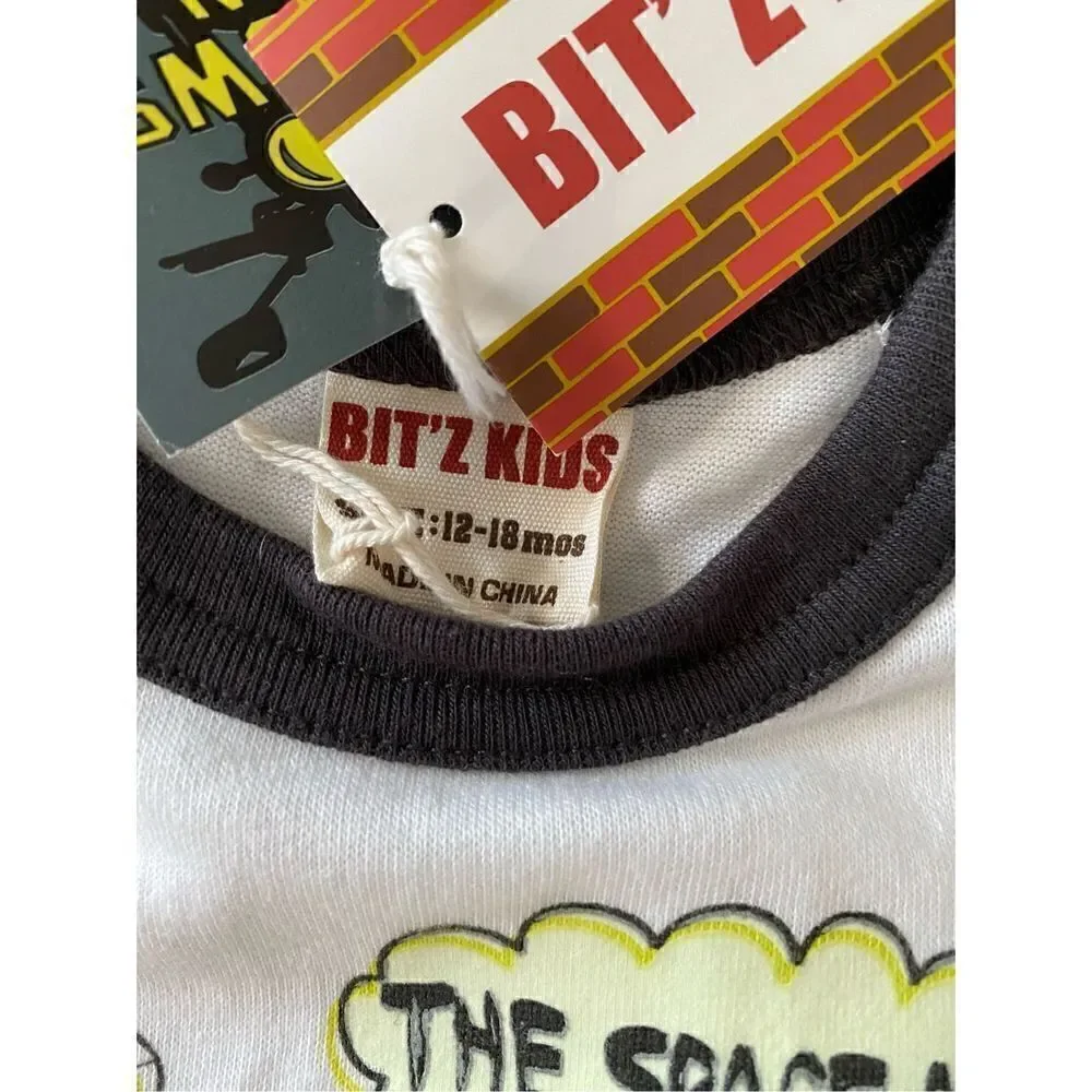 Glow-in-Dark Nostalgic Space Age Raglan Long-sleeve T-shirt, Sz: 12-18m NWT